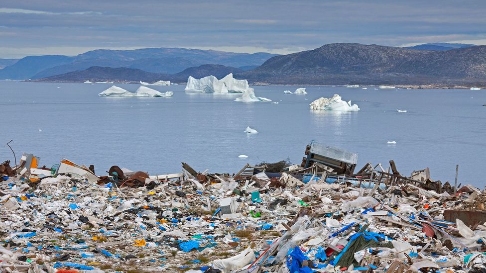 Plastics have been found in Antarctic sea ice and in the guts of animals living in the deep ocean (Credit: Getty Images)