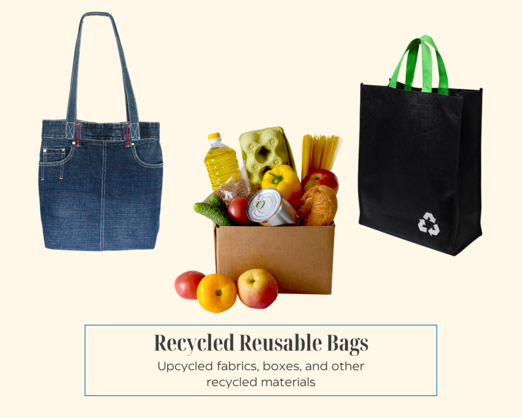 recycled bags = best reusable grocery bags