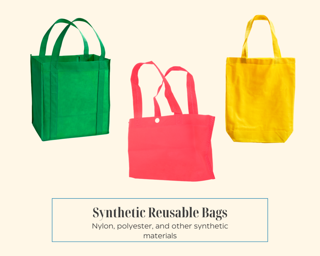 nylon and polyester reusable bags