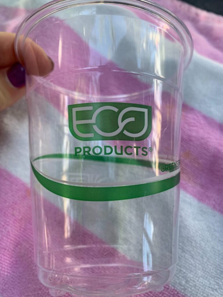 Eco-Products Green Stripe Cold Cups - eco friendly cups