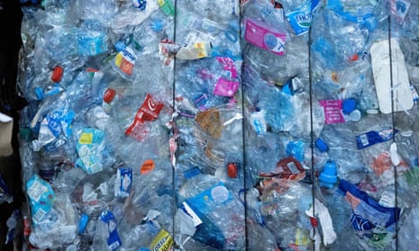 File photo of a pile of recyclable plastic trash